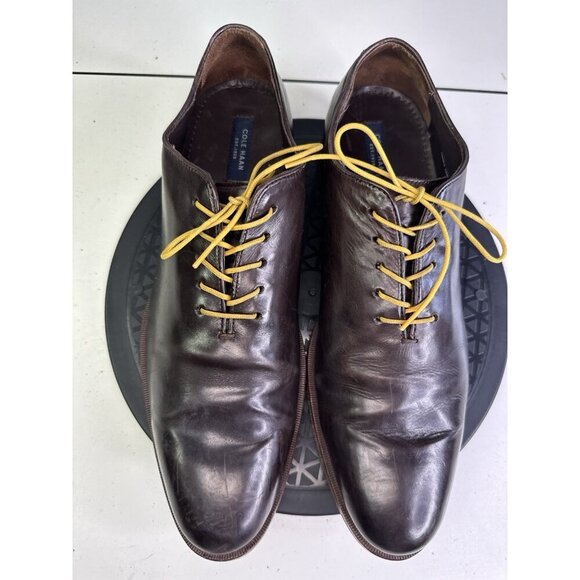 Cole Haan Preston Oxford Dress Shoes Brown Leather Lace Up C23687 Sz 11.5 M - Picture 2 of 10
